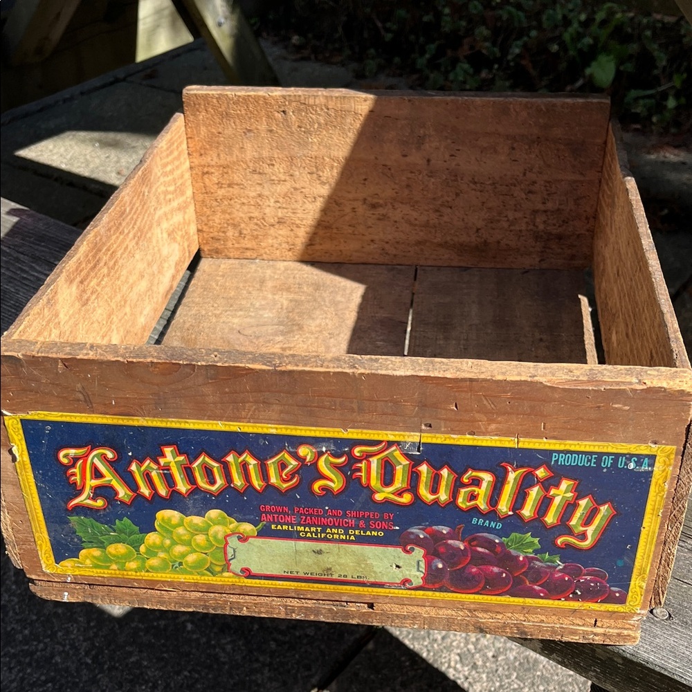 Vintage Rustic Wooden Storage Crate